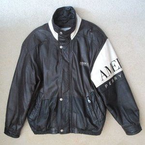 Men's America Perry Ellis Blk.Leather Jacket Sz. M